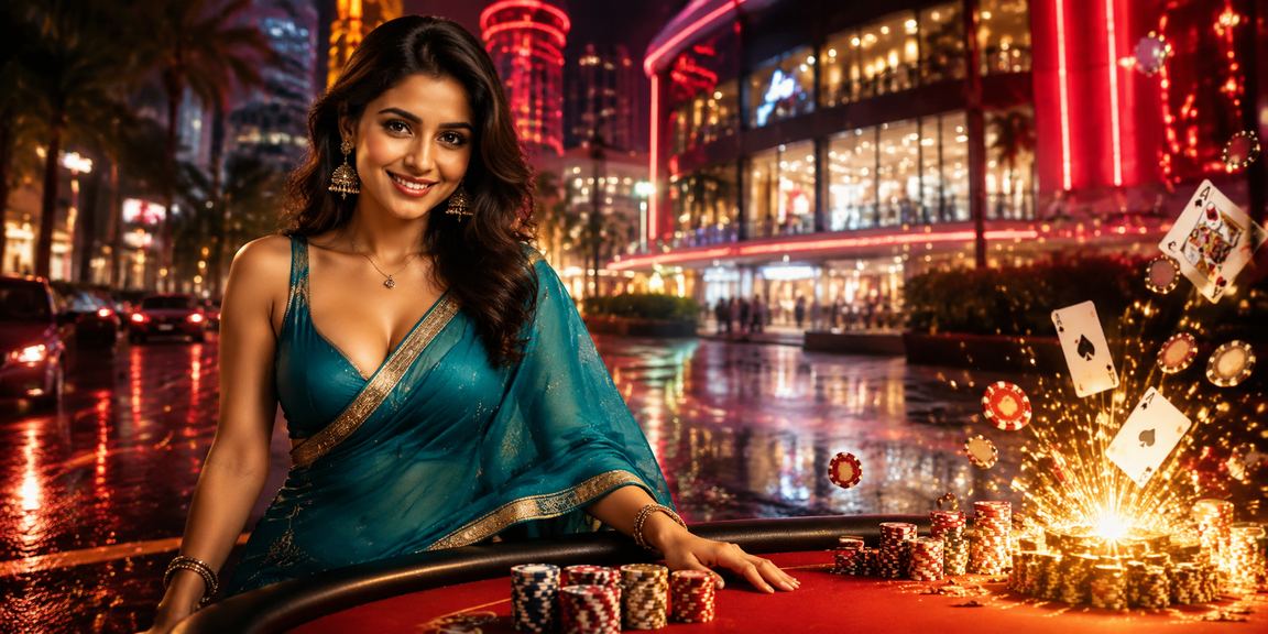 Live casino poker game in Mumbai setting